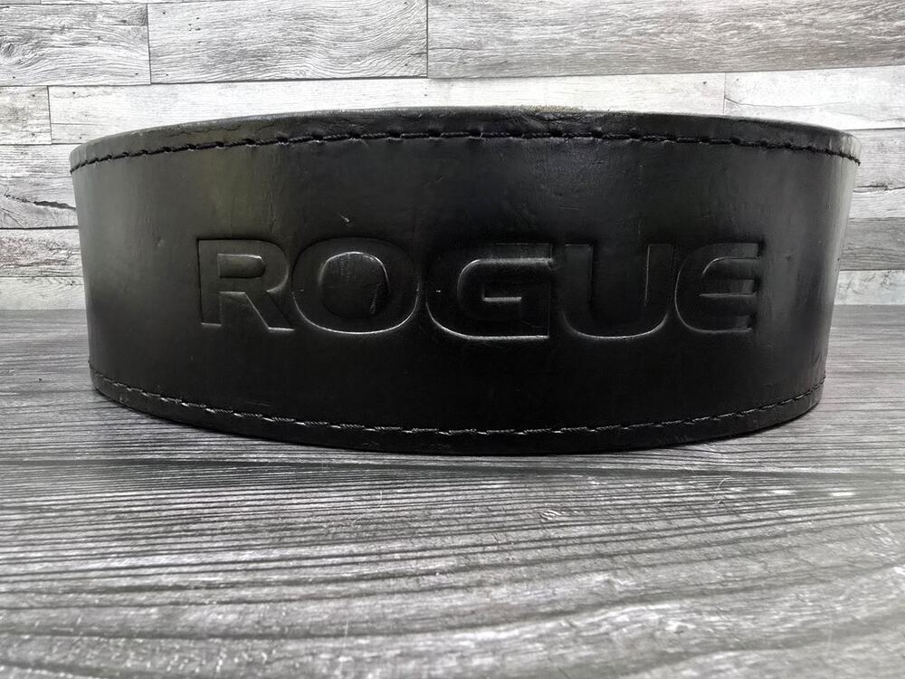 Rogue Fitness Black Leather 13mm Powerlifting Lever Belt - Size Medium (40")